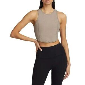 Beyond Yoga Spacedye Motivate Cropped Sleeveless Tank | Birch Heather | Small